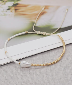 Elegante Baroque Parel Armband met Miyuki Zaadparels - Verstelbaar & Stijlvol