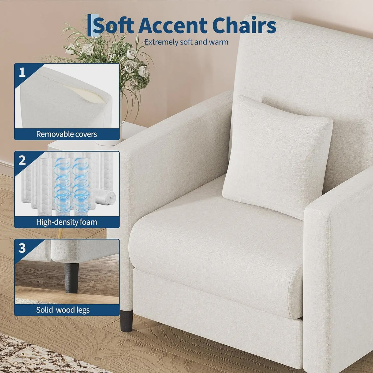Moderne 2-zits bank en fauteuil set - Compact en comfortabel voor kleine ruimtes