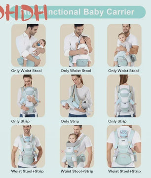 Ergonomische Baby Draagzak - 4 Seizoenen, Verstelbaar, Heupstoeltje & Multifunctioneel