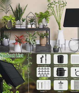 Automatisch Zonnepaneel Druppelsysteem voor Tuin & Potplanten