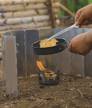 Opvouwbaar Aluminium Camping Gasfornuis Windscherm met Opbergzak