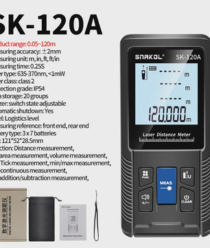 Digitale Laser Afstandsmeter 40m-120m - Precisie Meetlint met Diverse Functies