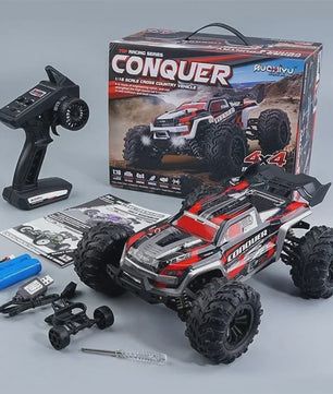WLtoys 16102 1:16 RC Monster Truck - 50KM/H High Speed 4WD Off-Road Auto met LED