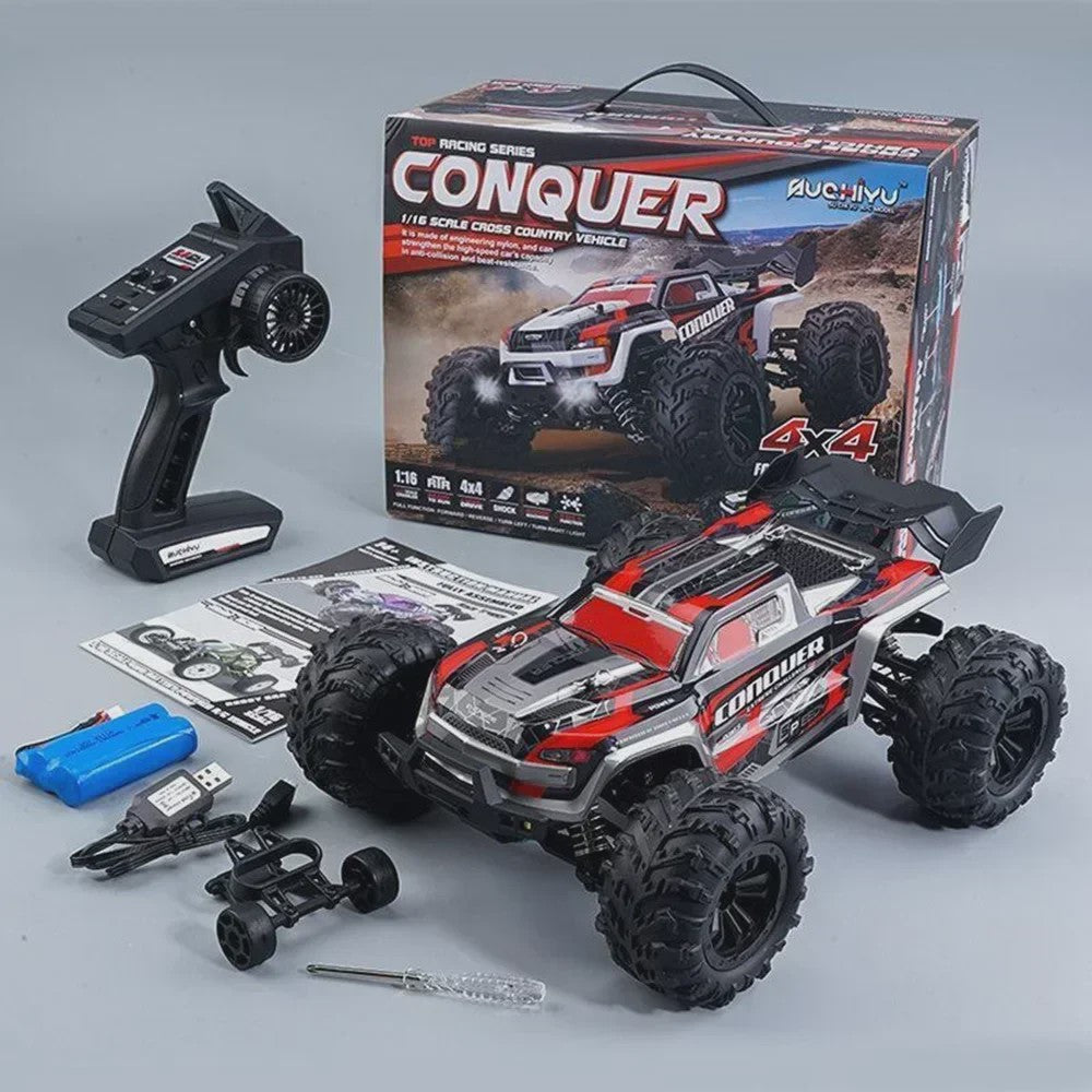 WLtoys 16102 1:16 RC Monster Truck - 50KM/H High Speed 4WD Off-Road Auto met LED