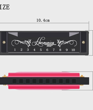 Professionele 10-Gats Mondharmonica in C-Toon met Beschermhoes - Ideaal voor Beginners