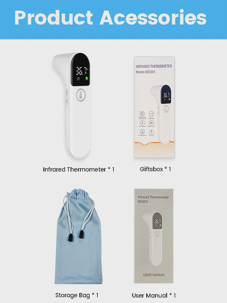 Digitale Infrarood Thermometer - Contactloos Meten voor Baby & Volwassene