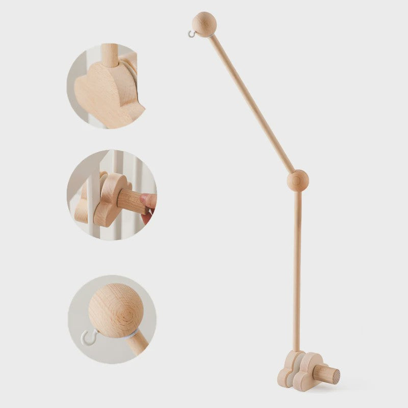 Houten Baby Bedmobiel Armatuur - Veilige & Stijlvolle Ophanging voor Speelgoed