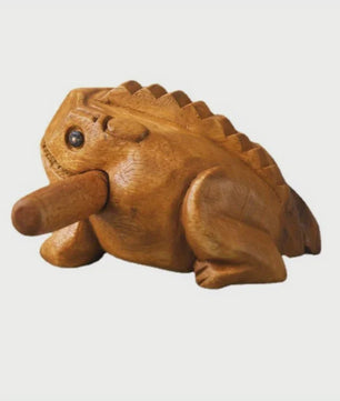 Handgesneden Houten Kikker - Uniek Thailand Souvenir & Creatief Geluidsspeeltje