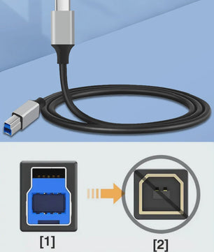 USB-C naar USB 3.0 Type B Printerkabel - 0.5m tot 3m - Data Adapter voor HP, Canon, Epson