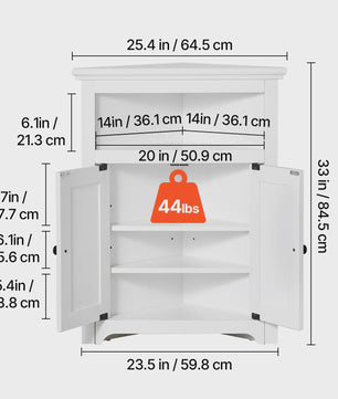 Stijlvolle Hoekopbergkast met Planken - Ideaal voor Woonkamer, Keuken of Badkamer