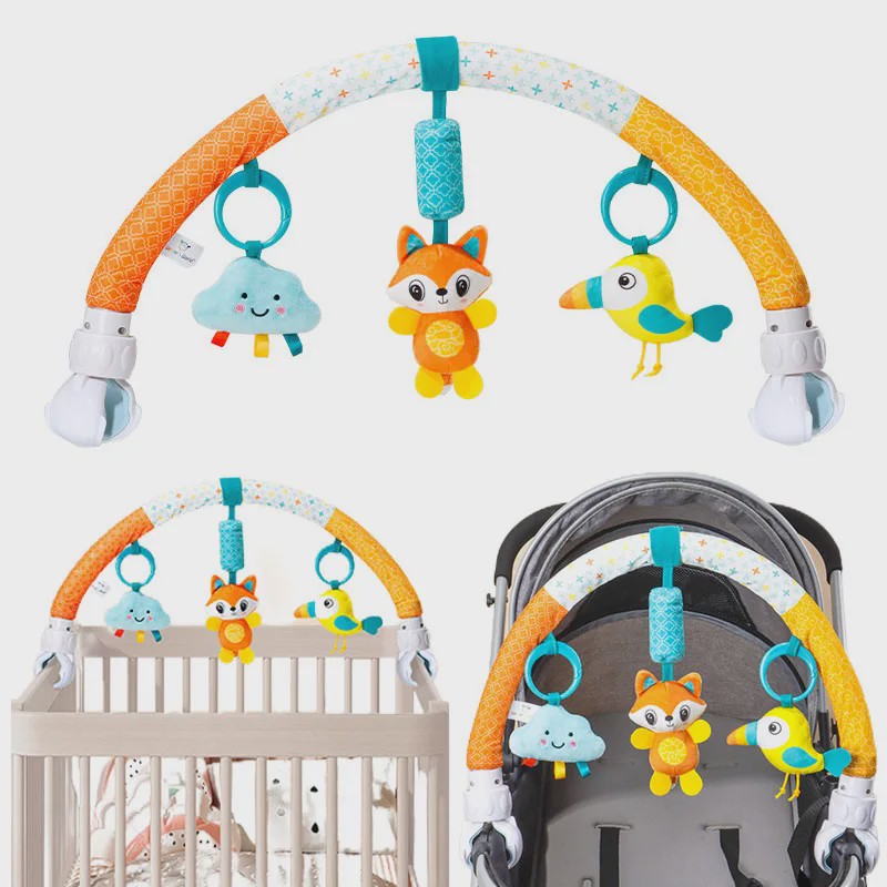 Baby Speelboog voor Kinderwagen & Reiswieg - Interactief & Verstelbaar Speelgoed