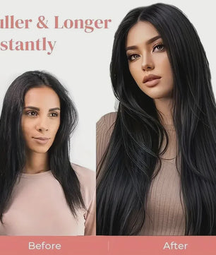 Synthetische Haarverlenging Set: 6 Delen Clip-in Extensions 60cm Lang & Steil