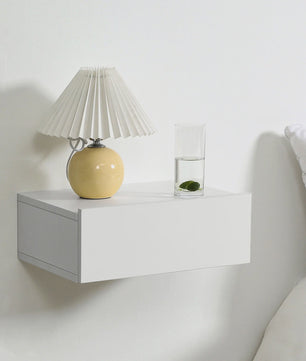 Homcom Set of 2 Floating Nightstands with Modern Drawer 40X30X15 cm