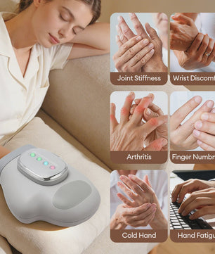 Elektrische Handmassager met Luchtdruk & Vibratie - Ontspan Handen, Polsen & Vingers