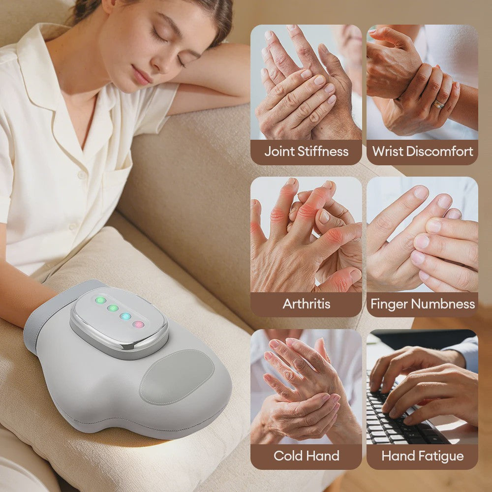 Elektrische Handmassager met Luchtdruk & Vibratie - Ontspan Handen, Polsen & Vingers