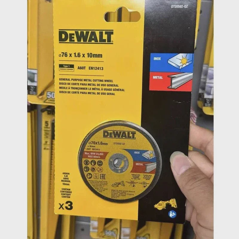 DEWALT 76mm INOX Metaal Zaagschijf - 3 Stuks (DT20592-QZ) - Voor Multimateriaal