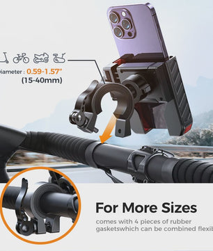 Joyroom Universele Fiets & Motor Telefoonhouder - Eenvoudige Bediening & Schokbestendig voor 4.7-7 inch
