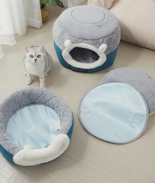 Zachte Pluche Kattenmand & Hondenhok - Warm Winter Nest voor Puppy's en Kittens
