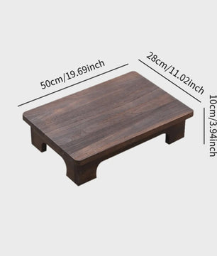 Houten Lage Tatami Tafel - Compact en Stijlvol voor Balkon, Woonkamer of Vensterbank