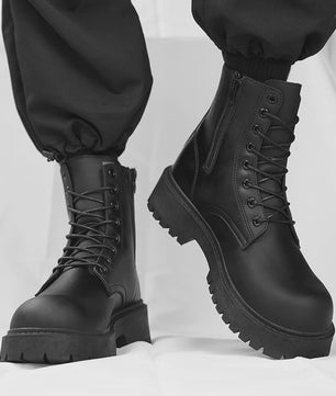 Unisex Leren Hoge Laarzen - Vier Seizoenen, Anti-slip & Comfortabel