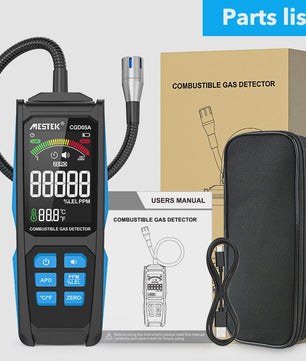 Professionele Gasdetector - Methaan, LPG & Combustibele Gassen - 50000 PPM / 100%LEL - CE Gecertificeerd