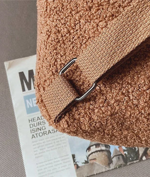 Schattige Kinderrugzak met Berenoren - Zacht Lamswol Fleece