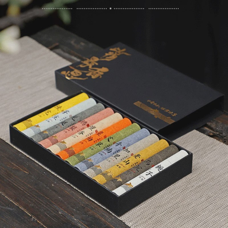Set van 12 Natuurlijke Geurkaarsen: Sandelhout, Osmanthus & Meer voor Huisparfum