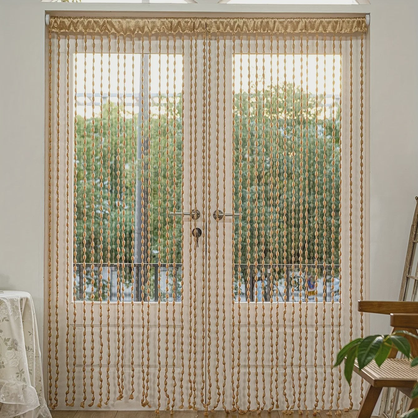 Decoratieve Kralen Gordijn met Kwastjes - Deurgordijn & Ruimteverdeler