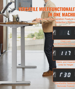 Elektrisch Sta-Bureau Frame: Verstelbaar Werkstation voor Thuis of Kantoor