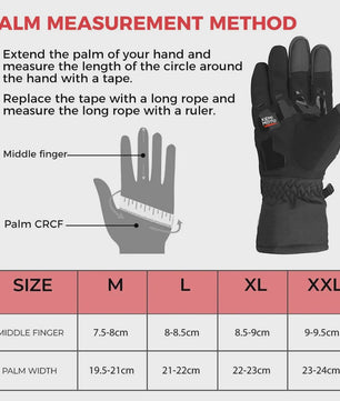 KEMiMOTO Winter Motorhandschoenen Zwart - Waterdicht, Winddicht & Touchscreen