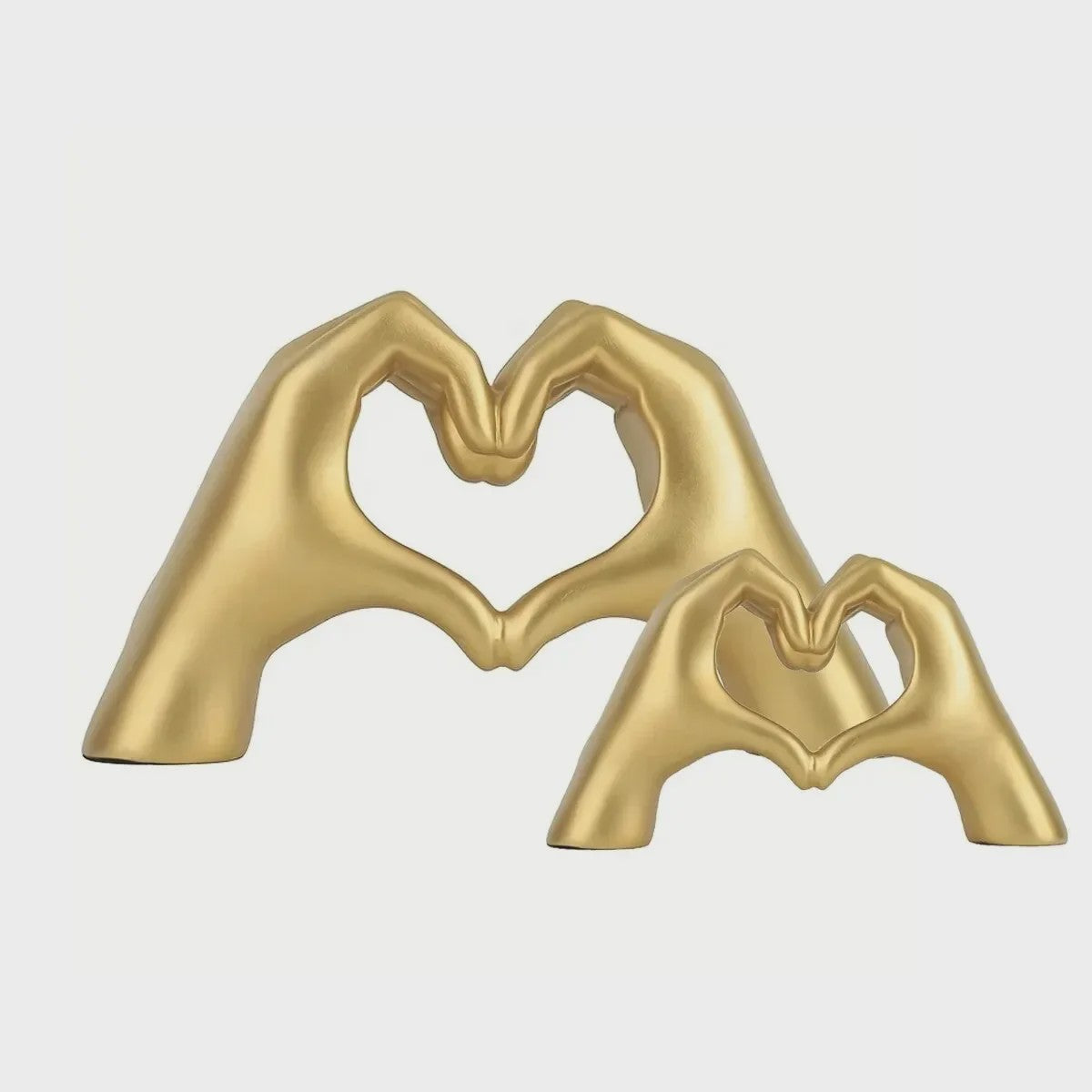 Moderne Hart Hand Gebaar Sculptuur - Abstracte Decoratie voor Bureau & Huis