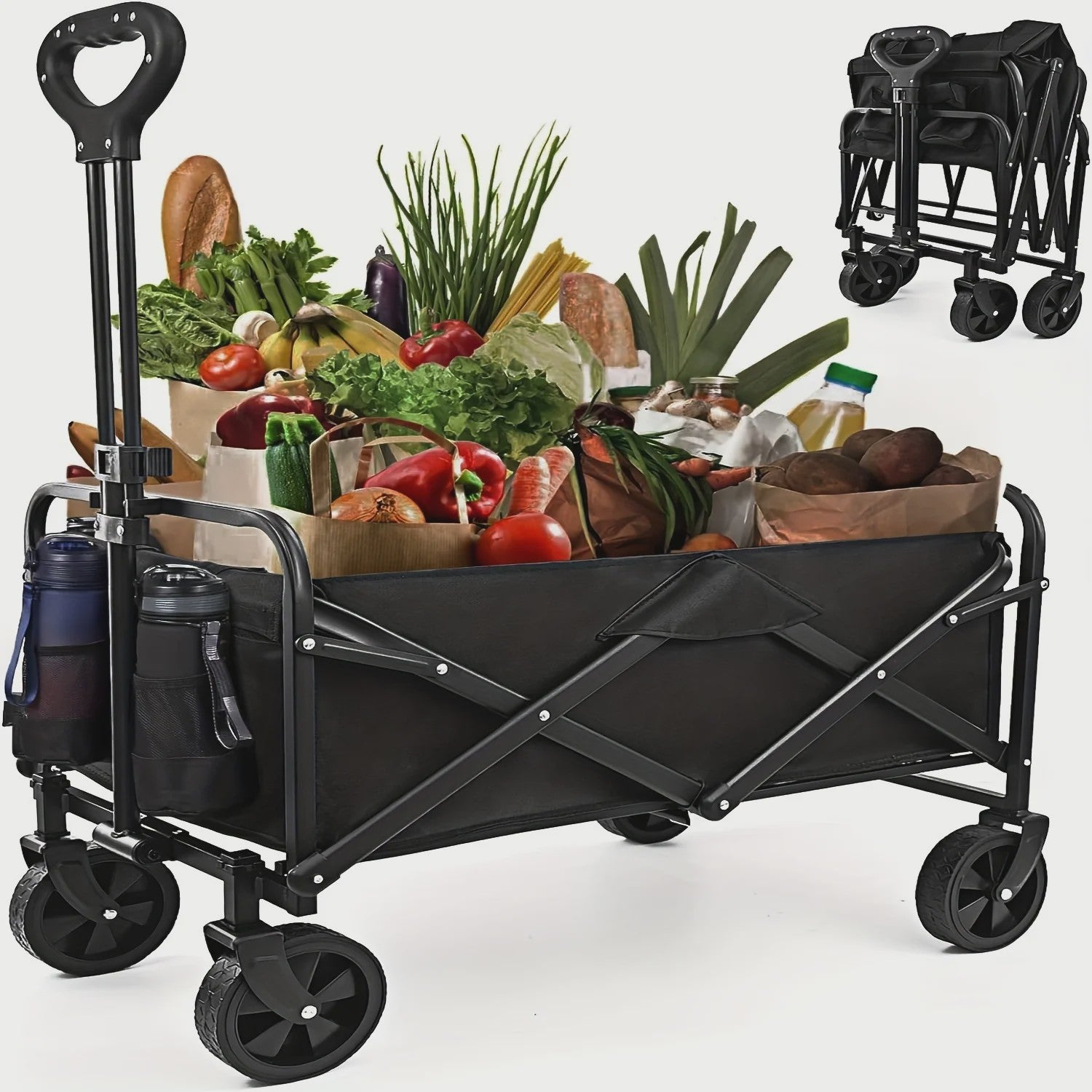 Opvouwbare Bolderkar - Grote Capaciteit, All-Terrain, Camping & Transportkar