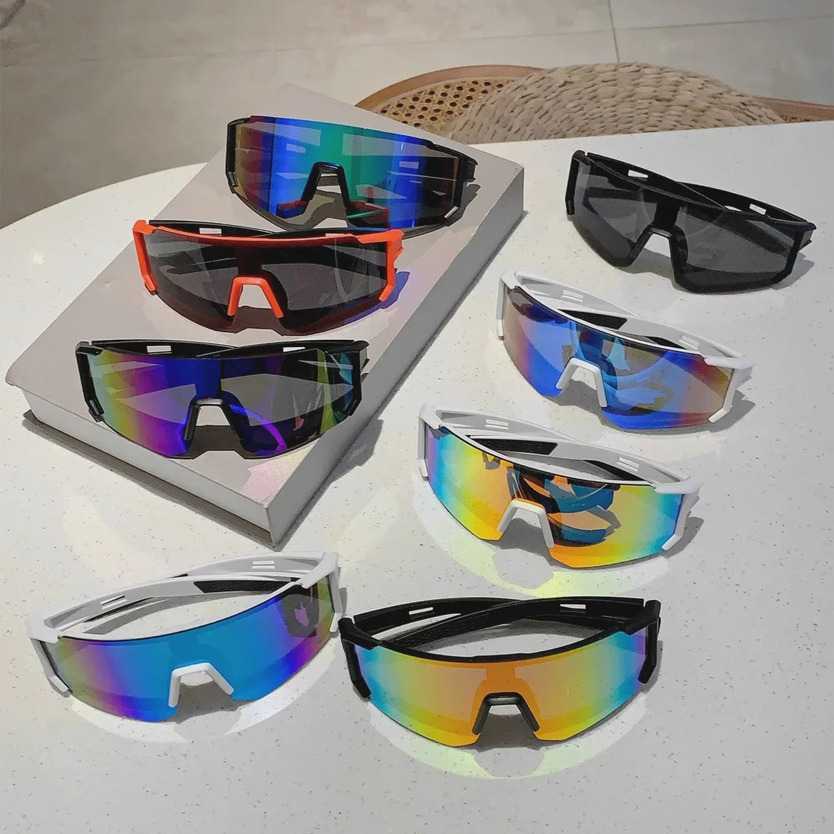 Sportzonnebril Oversized Mirror Lens - Lichtgewicht & UV-bescherming voor Heren & Dames