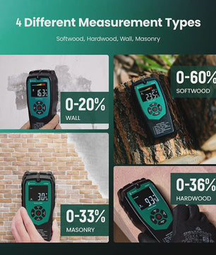ERICKHILL EWM04 Vochtmeter Hout en Muur - Non-invasieve Digitale Vochtdetector met LCD