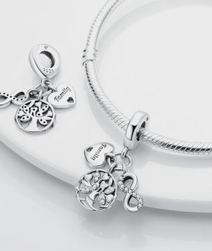 925 Sterling Zilver Bedels voor Armband - Bow, Kruis, Levensboom - DIY Sieraden