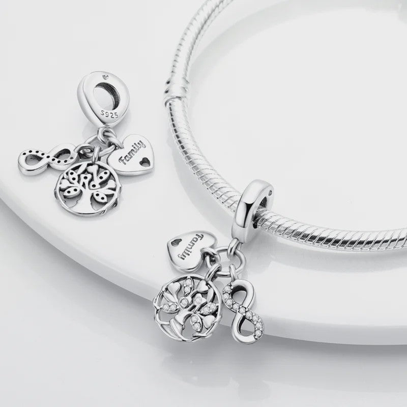 925 Sterling Zilver Bedels voor Armband - Bow, Kruis, Levensboom - DIY Sieraden