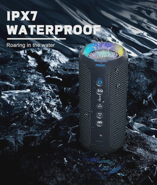 Ortizan X8 Pro Bluetooth Speaker: 40W Krachtig Geluid, IPX7 Waterdicht, RGB Licht & TWS