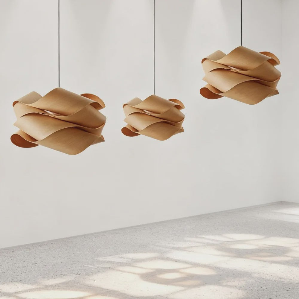 Nordic Houten Plafondlamp - Minimalistisch Design met Houtfineer