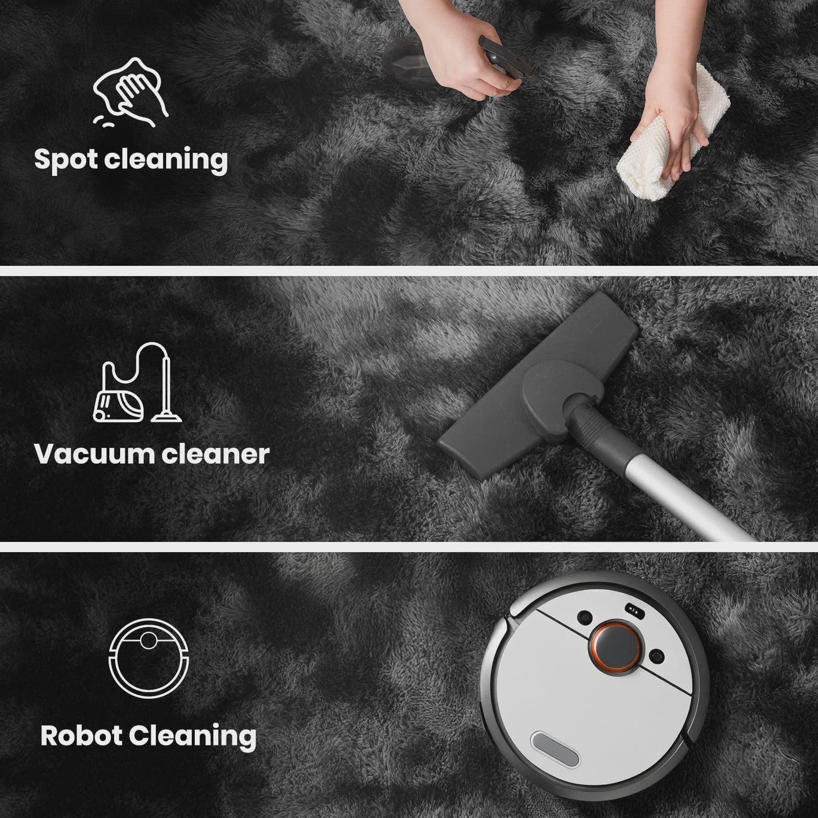 VIKAMA Pluche Vloerkleed - Zacht, Antislip & Decoratief voor Woonkamer, Kinderkamer & Badkamer