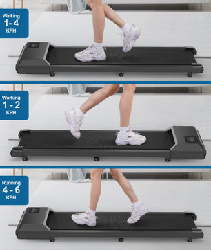 Superun 2-in-1 Loopband met 2.2PK Motor: Compacte Onder Desk Treadmill voor Thuis