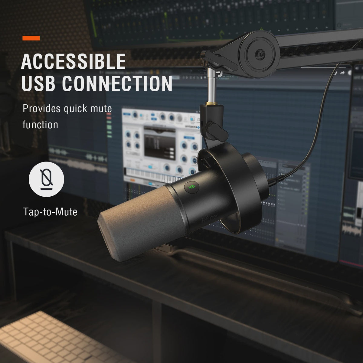 FIFINE K688 XLR & USB Dynamische Microfoon met Monitoring en Gain Control