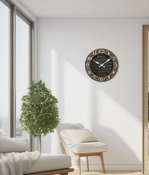 Islamitische Kalligrafie Houten Wandklok - Stille Quartz Beweging & Decoratie