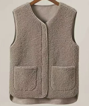Heren Vest Lamswol Fleece - Warm & Stijlvol voor Herfst/Winter
