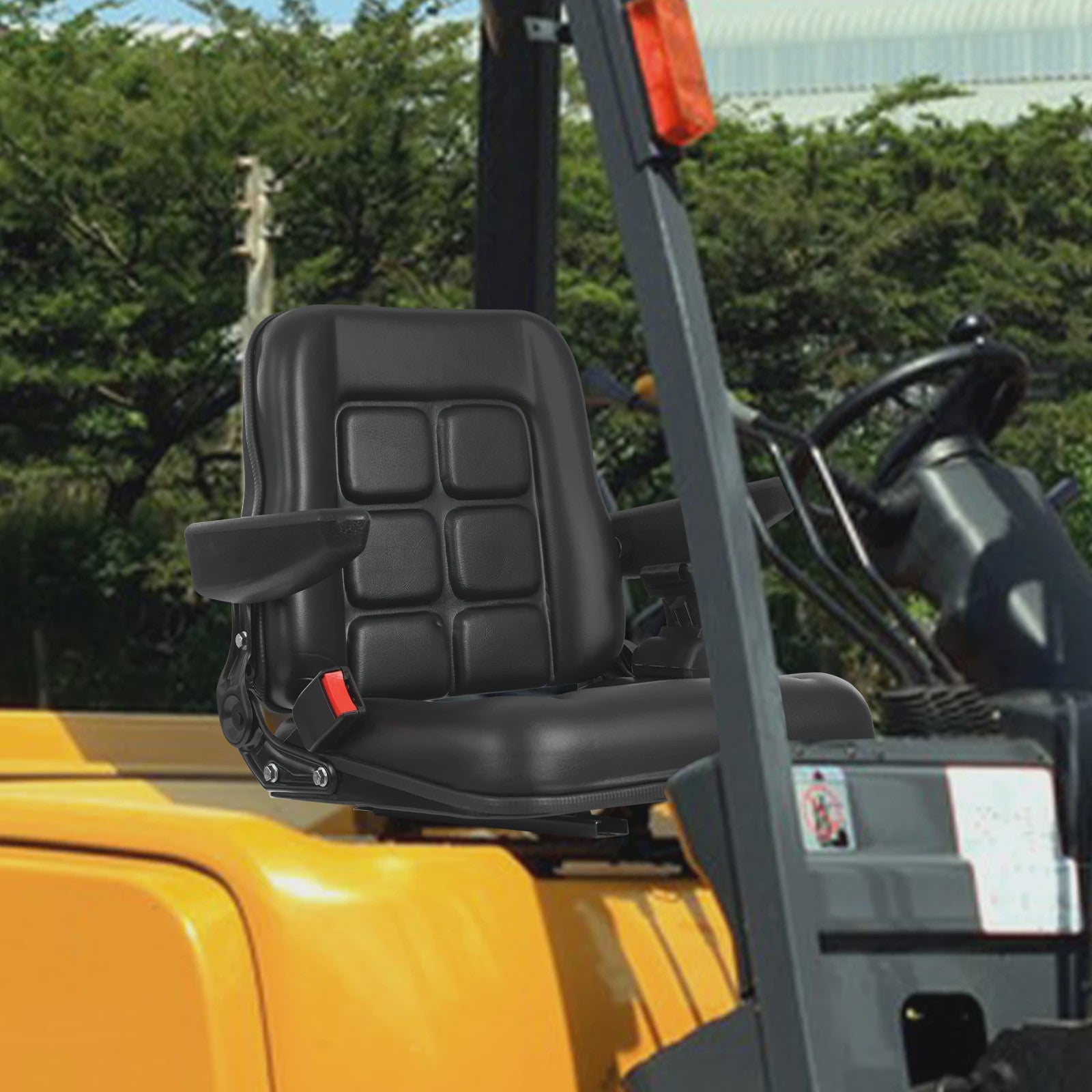 Comfortabele Tractor en Heftruck Stoel met Veiligheidsgordel en Verstelbare Rugleuning