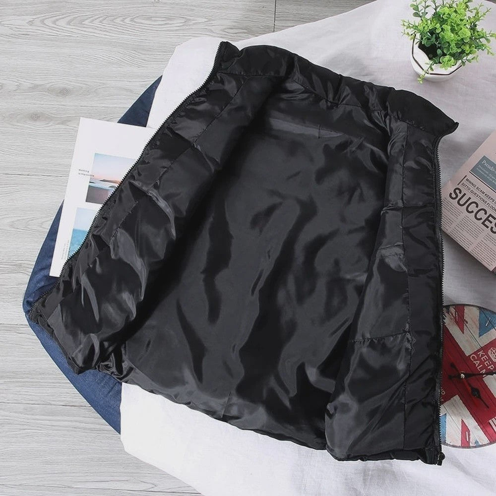 Stijlvol Heren Gilet: Slim Fit Puffer Vest met Staande Kraag voor Lente & Herfst