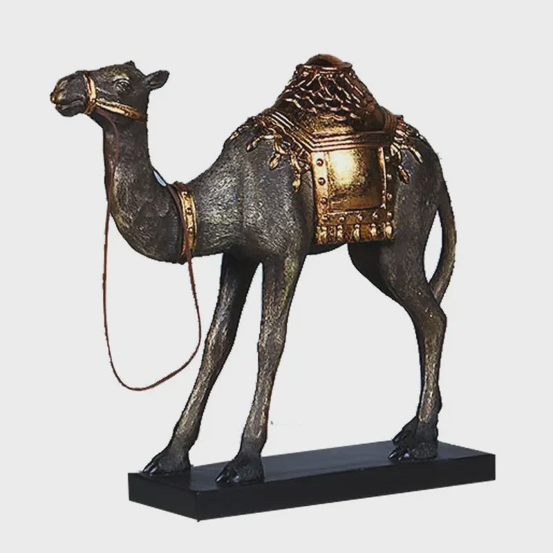 Decoratieve Kameel Beeldje - Indische Stijl Hars Sculptuur