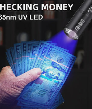 Compacte 365nm UV Zaklamp - USB Oplaadbaar - Multifunctioneel Detectielicht