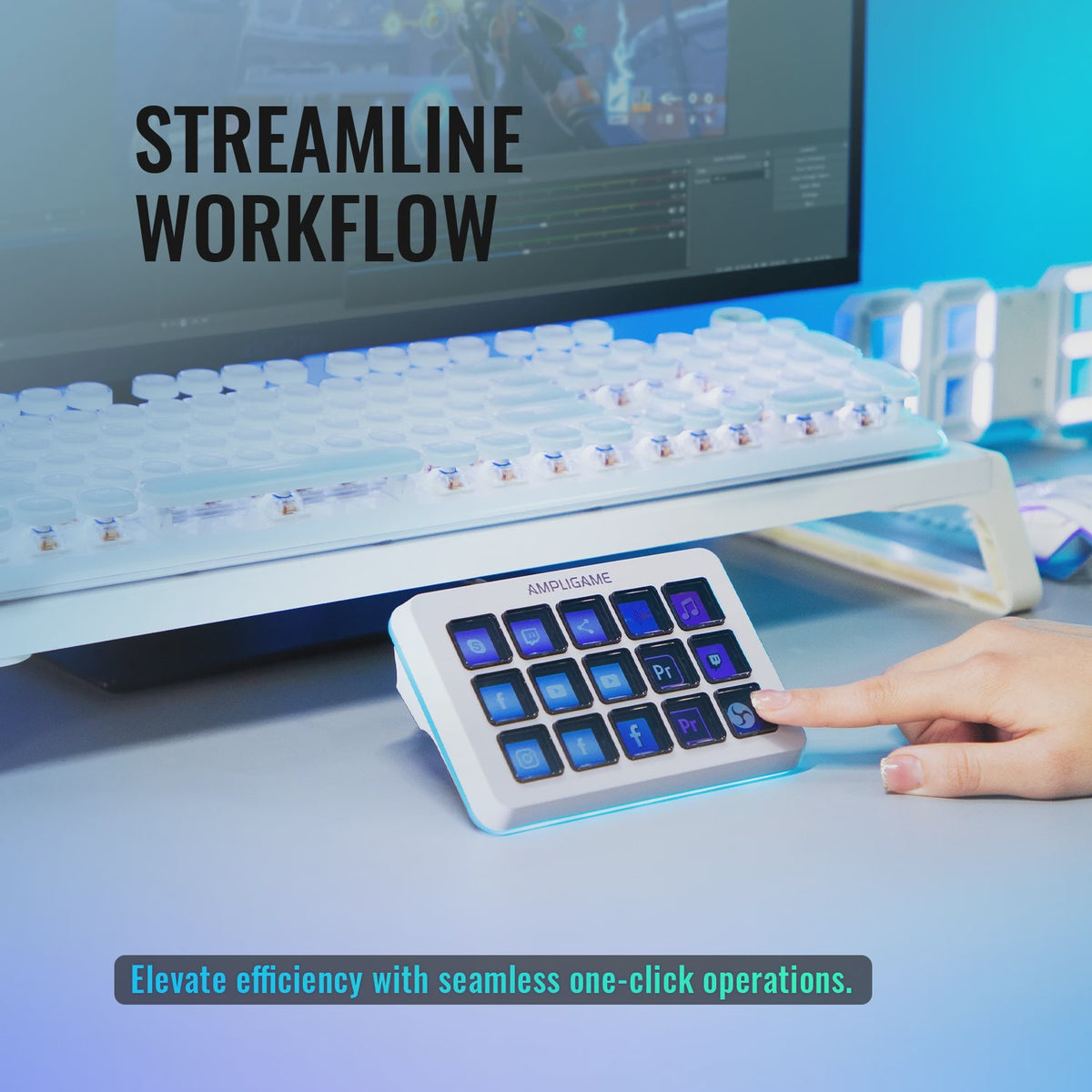 FIFINE D6 Macro Stream Controller: 15 Programmeerbare Toetsen voor Streamen