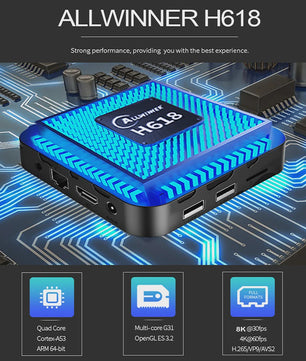 T95 Max Smart TV Box: 8K Ultra HD Streaming met Android 16, 8GB RAM, 128GB Opslag, Dual Band WiFi & Bluetooth 6.0
