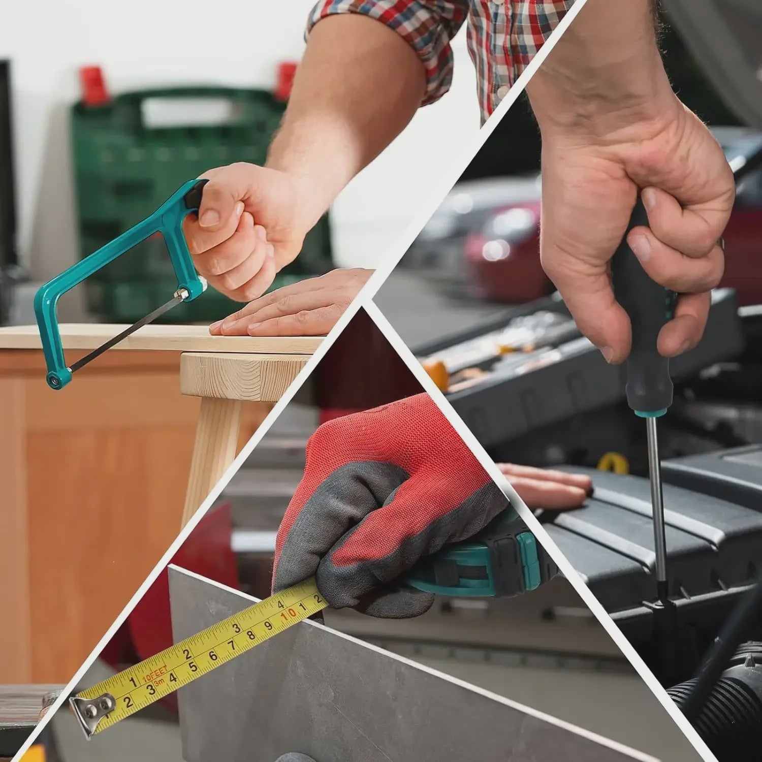 Uitgebreide 198-delige Gereedschapskist: Handgereedschap, Ratel & Schroevendraaierset voor Huis & Auto Reparaties